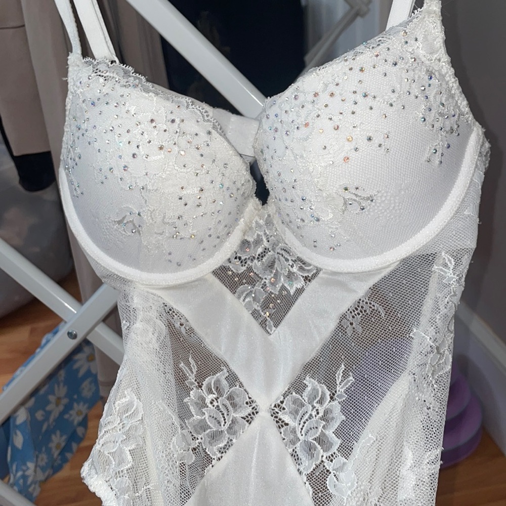 Stunning white lingerie